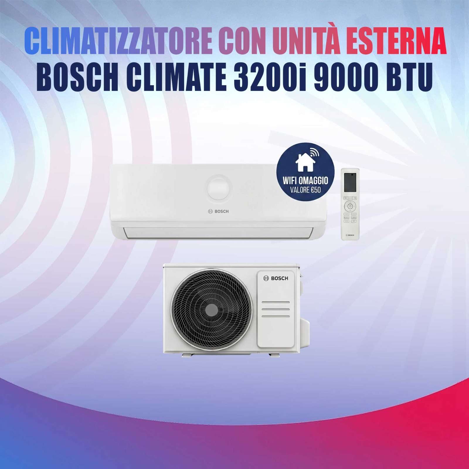 Climatizzatore Bosch Climate 3200i da 9000 BTU Climatizzatore Bosch Climate 3200i da 9000 BTU - immagine 1